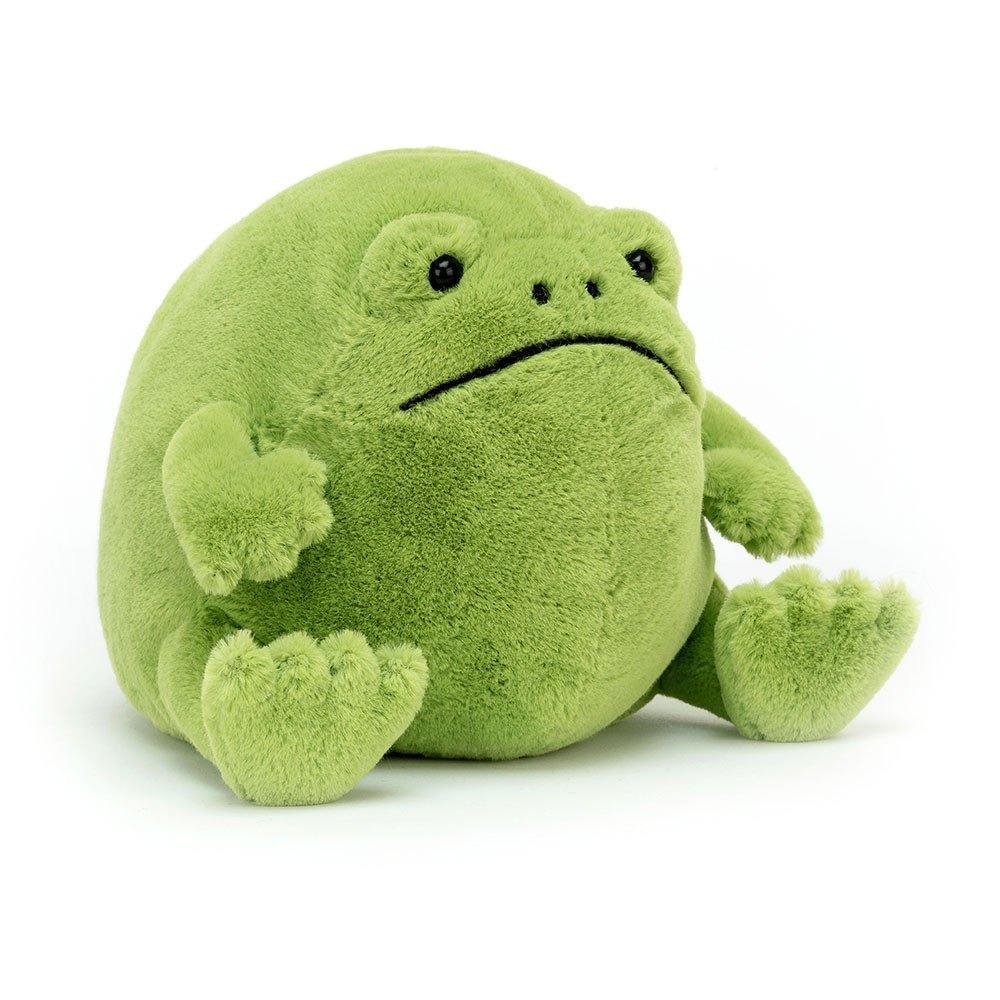 Jellycat Ricky Rain Frog Green Plush Stuffed Animal Grumpy Frog Toy Small